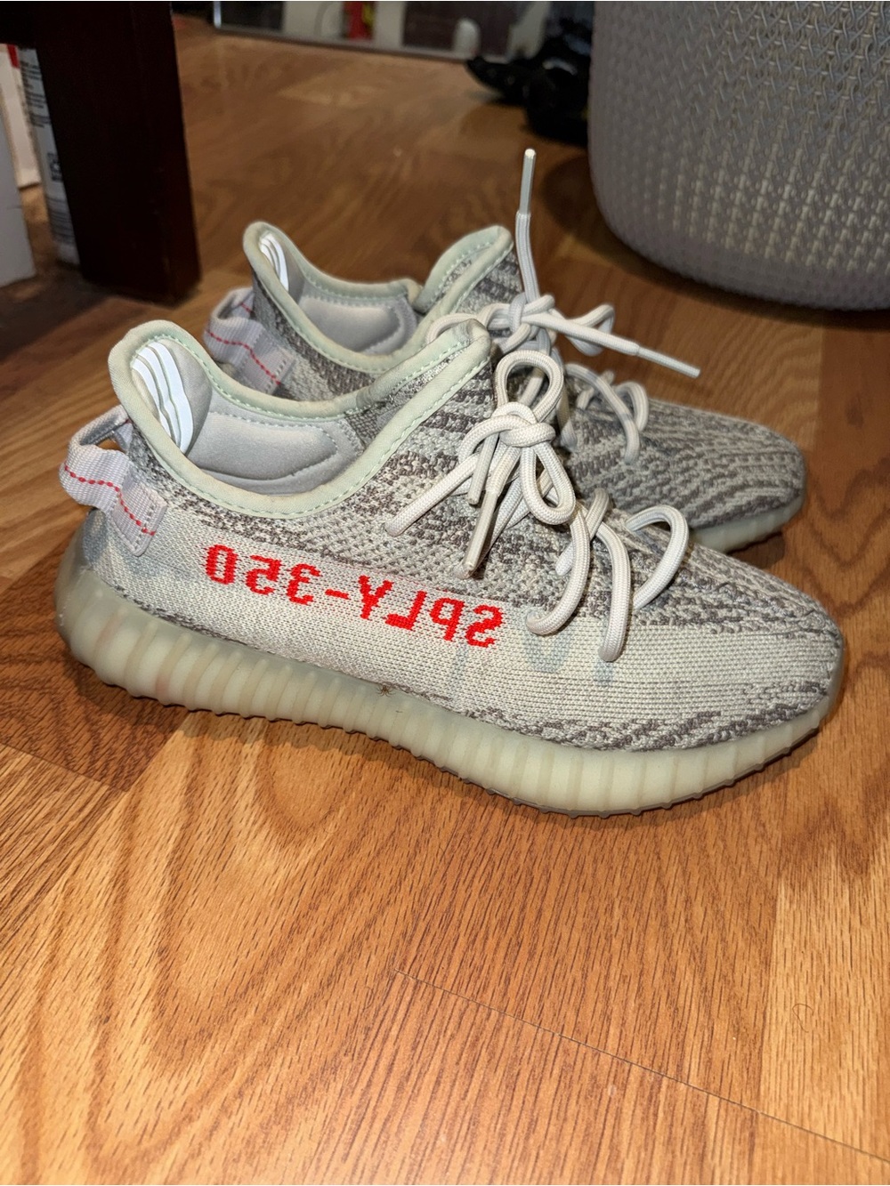 Yeezy Boost 350 V2 Cream / Grey with Red Stripe